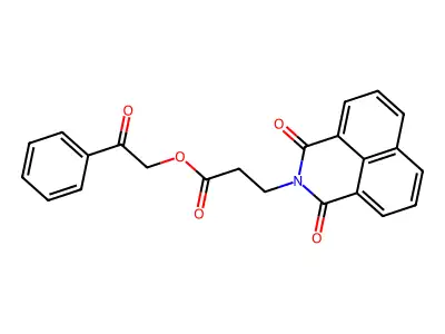 2-oxo-2-phenylethyl 3-(1,3-dioxo-1H-benzo[de]isoquinolin-2(3H)-yl)propanoate structure