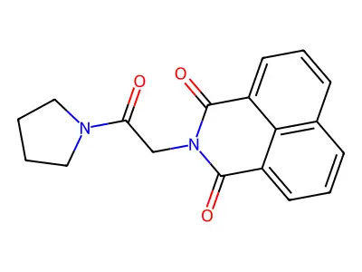 2-(2-oxo-2-(pyrrolidin-1-yl)ethyl)-1H-benzo[de]isoquinoline-1,3(2H)-dione structure