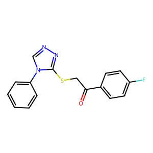 1-(4-fluorophenyl)-2-[(4-phenyl-4H-1,2,4-triazol-3-yl)sulfanyl]ethan-1-one structure