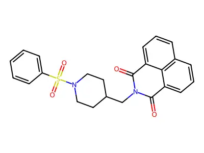 2-(1-Benzenesulfonyl-piperidin-4-ylmethyl)-benzo[de]isoquinoline-1,3-dione structure