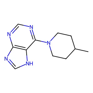 6-(4-Methylpiperidin-1-yl)-9H-purine structure
