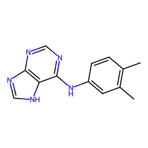 N-(3,4-dimethylphenyl)-9H-purin-6-amine structure