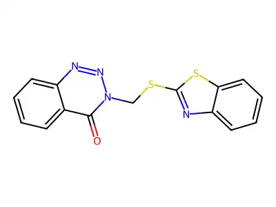 3-[(1,3-Benzothiazol-2-ylsulfanyl)methyl]-3,4-dihydro-1,2,3-benzotriazin-4-one structure