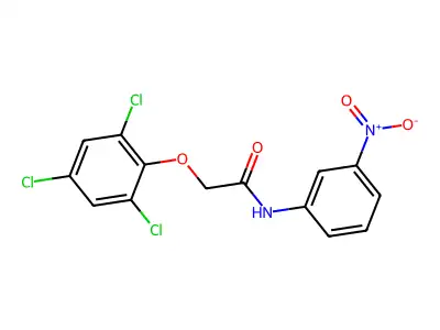 N-(3-Nitrophenyl)-2-(2,4,6-trichlorophenoxy)acetamide structure
