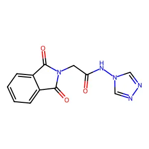 2-(1,3-dioxo-1,3-dihydro-2H-isoindol-2-yl)-N-4H-1,2,4-triazol-4-ylacetamide structure