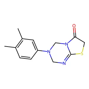 3-(3,4-dimethylphenyl)-3,4-dihydro-2H-[1,3]thiazolo[3,2-a][1,3,5]triazin-6(7H)-one structure