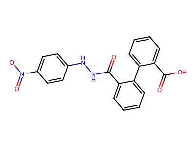 2'-(2-(4-Nitrophenyl)hydrazinecarbonyl)-[1,1'-biphenyl]-2-carboxylic acid structure