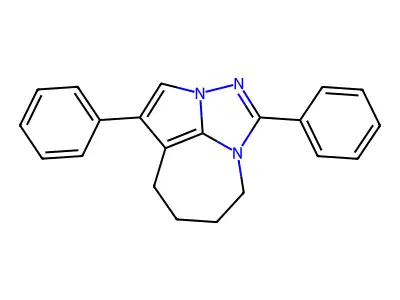 2,6-Diphenyl-1,3,4-triazatricyclo[5.4.1.0^{4,12}]dodeca-2,5,7(12)-triene structure
