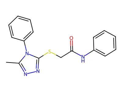 2-[(5-methyl-4-phenyl-4H-1,2,4-triazol-3-yl)sulfanyl]-N-phenylacetamide structure