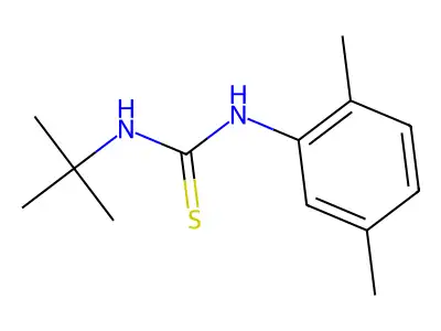 (Z)-N-Tert-butyl-N'-(2,5-dimethylphenyl)carbamimidothioic acid structure