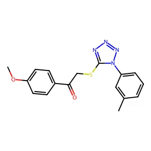 1-(4-Methoxyphenyl)-2-[1-(3-methylphenyl)tetrazol-5-yl]sulfanylethanone structure