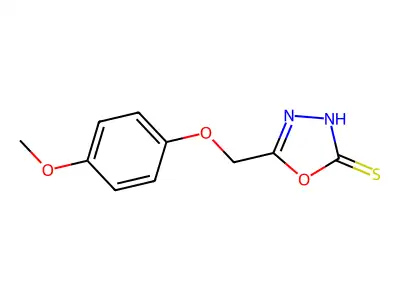 5-[(4-Methoxyphenoxy)methyl]-1,3,4-oxadiazole-2-thiol structure