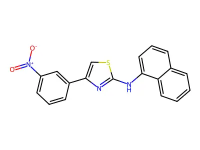 N-(naphthalen-1-yl)-4-(3-nitrophenyl)-1,3-thiazol-2-amine structure