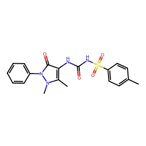 1-(1,5-Dimethyl-3-oxo-2-phenyl-4-pyrazolyl)-3-(4-methylphenyl)sulfonylurea structure
