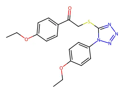 1-(4-ethoxyphenyl)-2-((1-(4-ethoxyphenyl)-1H-tetrazol-5-yl)thio)ethanone structure