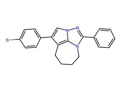 6-(4-bromophenyl)-2-phenyl-1,3,4-triazatricyclo[5.4.1.0^{4,12}]dodeca-2,5,7(12)-triene structure
