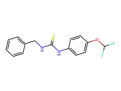 1-Benzyl-3-[4-(difluoromethoxy)phenyl]thiourea structure