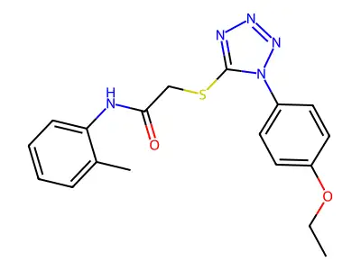 2-((1-(4-ethoxyphenyl)-1H-tetrazol-5-yl)thio)-N-(o-tolyl)acetamide structure