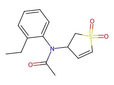 N-(1,1-dioxido-2,3-dihydrothien-3-yl)-N-(2-ethylphenyl)acetamide structure