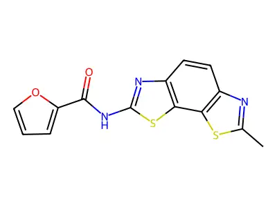 N-(7-methyl[1,3]thiazolo[4,5-g][1,3]benzothiazol-2-yl)-2-furamide structure