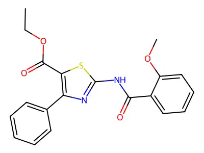 Ethyl 2-(2-methoxybenzamido)-4-phenylthiazole-5-carboxylate structure