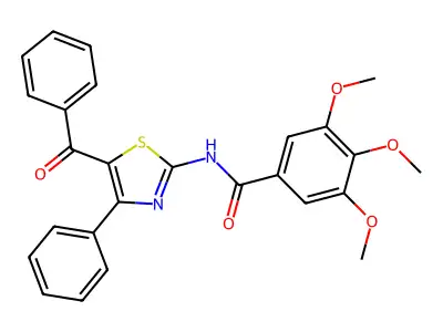 N-(5-benzoyl-4-phenyl-1,3-thiazol-2-yl)-3,4,5-trimethoxybenzamide structure