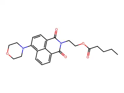 2-(6-Morpholin-4-yl-1,3-dioxobenzo[de]isoquinolin-2-yl)ethyl pentanoate structure