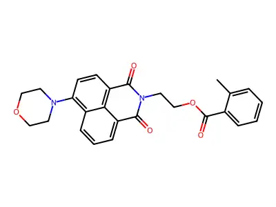 2-(6-Morpholin-4-yl-1,3-dioxobenzo[de]isoquinolin-2-yl)ethyl 2-methylbenzoate structure