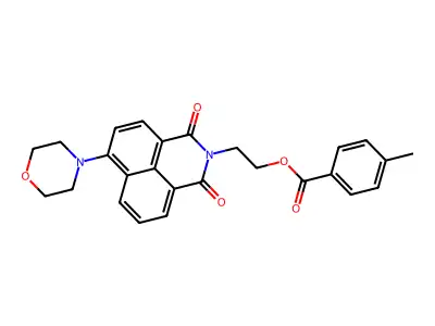 2-(6-Morpholin-4-yl-1,3-dioxobenzo[de]isoquinolin-2-yl)ethyl 4-methylbenzoate structure