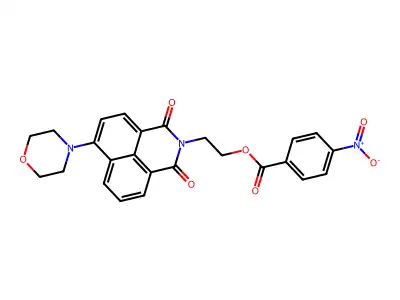2-(6-Morpholin-4-yl-1,3-dioxobenzo[de]isoquinolin-2-yl)ethyl 4-nitrobenzoate structure