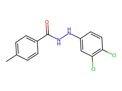 N'-(3,4-dichlorophenyl)-4-methylbenzohydrazide structure