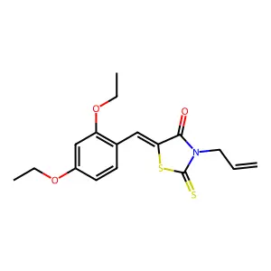 3-Allyl-5-(2,4-diethoxy-benzylidene)-2-thioxo-thiazolidin-4-one structure