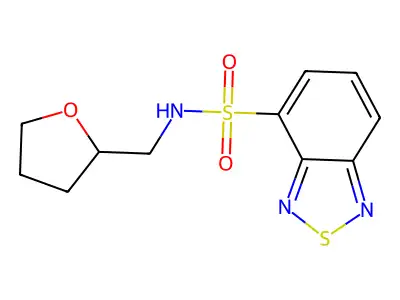 N-(oxolan-2-ylmethyl)-2,1,3-benzothiadiazole-4-sulfonamide structure