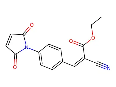 ethyl 2-cyano-3-[4-(2,5-dioxo-2,5-dihydro-1H-pyrrol-1-yl)phenyl]prop-2-enoate structure
