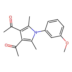 1-[4-Acetyl-1-(3-methoxyphenyl)-2,5-dimethylpyrrol-3-yl]ethanone structure