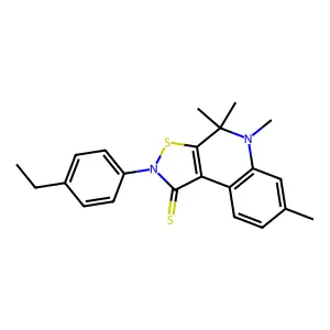 2-(4-Ethylphenyl)-4,4,5,7-tetramethyl-[1,2]thiazolo[5,4-c]quinoline-1-thione structure