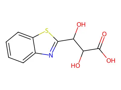 3-(1,3-Benzothiazol-2-yl)-2,3-dihydroxypropanoic acid structure