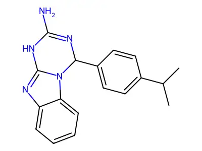 4-[4-(Propan-2-yl)phenyl]-4,10-dihydro[1,3,5]triazino[1,2-a]benzimidazol-2-amine structure