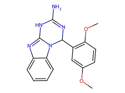 4-(2,5-Dimethoxyphenyl)-1,4-dihydro[1,3,5]triazino[1,2-a]benzimidazol-2-amine structure