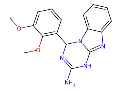 4-(2,3-Dimethoxyphenyl)-1,4-dihydro[1,3,5]triazino[1,2-a]benzimidazol-2-amine structure