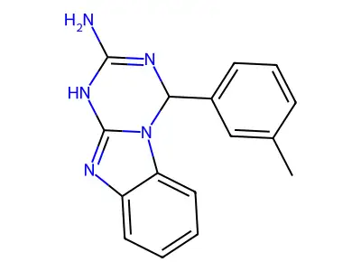 4-(3-Methylphenyl)-1,4-dihydro[1,3,5]triazino[1,2-a]benzimidazol-2-amine structure
