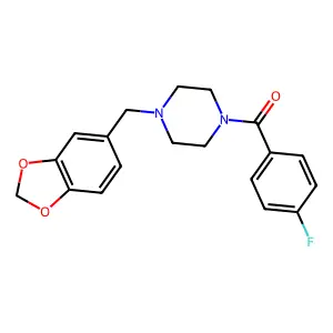 [4-(1,3-Benzodioxol-5-ylmethyl)piperazin-1-yl]-(4-fluorophenyl)methanone structure