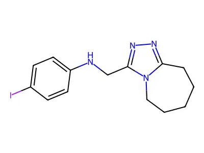 (4-Iodo-phenyl)-(6,7,8,9-tetrahydro-5H-[1,2,4]triazolo[4,3-a]azepin-3-ylmethyl)-amine structure