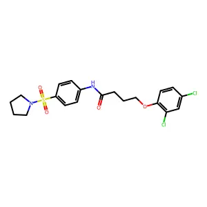 4-(2,4-dichlorophenoxy)-N-[4-(1-pyrrolidinylsulfonyl)phenyl]butanamide structure