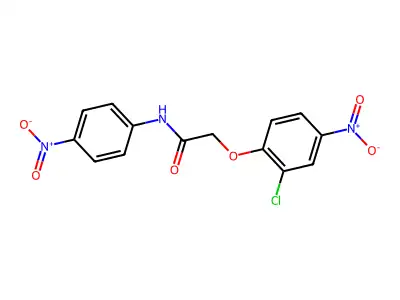 2-(2-chloro-4-nitrophenoxy)-N-(4-nitrophenyl)acetamide structure