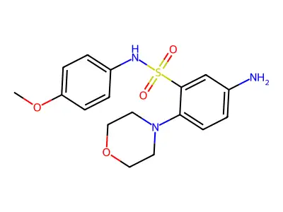 5-Amino-N-(4-methoxy-phenyl)-2-morpholin-4-yl-benzenesulfonamide structure