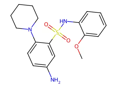 5-Amino-N-(2-methoxy-phenyl)-2-piperidin-1-yl-benzenesulfonamide structure
