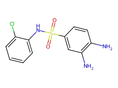 3,4-diamino-N-(2-chlorophenyl)benzenesulfonamide structure