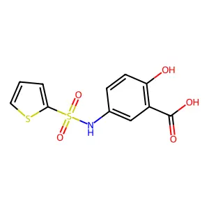 2-Hydroxy-5-(thiophene-2-sulfonylamino)-benzoic acid structure