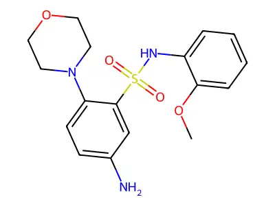 5-Amino-N-(2-methoxy-phenyl)-2-morpholin-4-yl-benzenesulfonamide structure